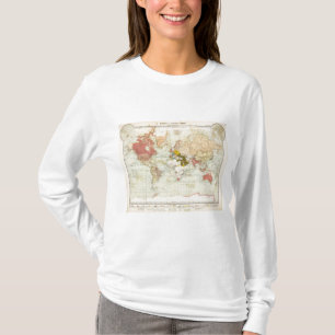 Camiseta Mapa colonial do atlas de Handels