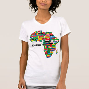 Camiseta Mapa Colorido da África