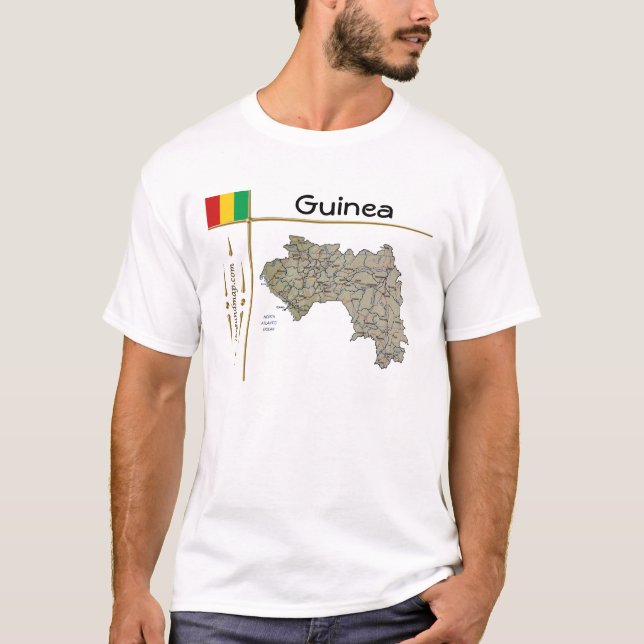 Camiseta Mapa Conacri + Sinalizador + Título T-Shirt (Frente)