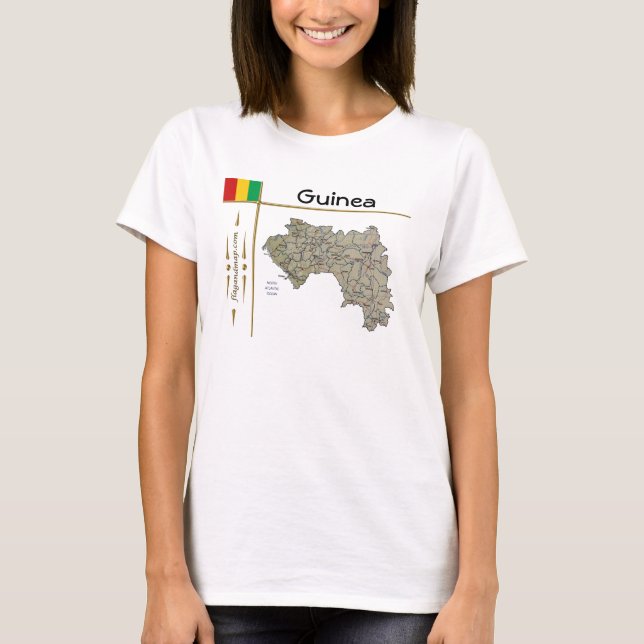 Camiseta Mapa Conacri + Sinalizador + Título T-Shirt (Frente)
