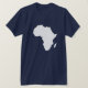 Camiseta Mapa continental africano em branco (Frente do Design)
