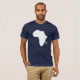 Camiseta Mapa continental africano em branco (Frente Completa)