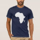 Camiseta Mapa continental africano em branco (Frente)