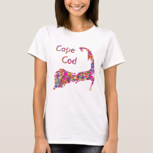 Camiseta Mapa Coração-Enchido dinâmico colorido de Cape 
