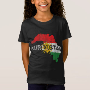 Camiseta Mapa curdo e bandeira Souvenir - Curdistão desolad