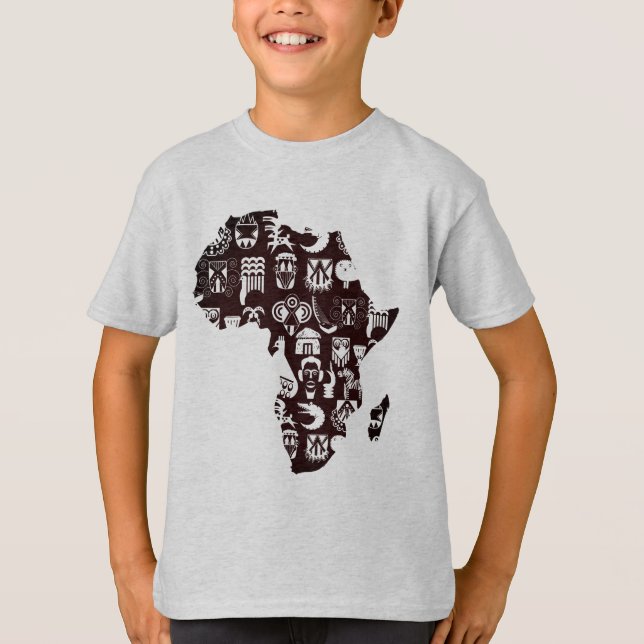 Camiseta Mapa da África (Frente)