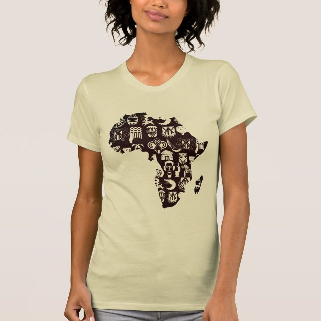 Camiseta Mapa da África (Frente)
