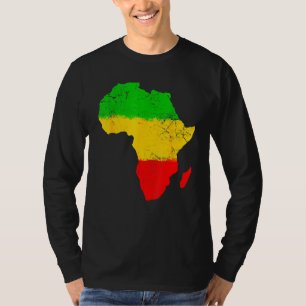 Camiseta Mapa da África Mês da História Negra Afro Orgulho