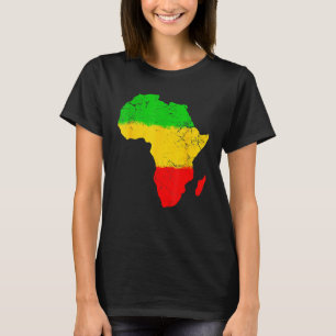 Camiseta Mapa da África Mês da História Negra Afro Orgulho