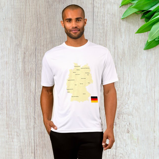 Camiseta Mapa da Alemanha com Estados e Capitais (Criador carregado)