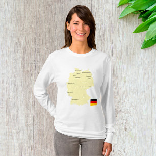 Camiseta Mapa da Alemanha com Estados e Capitais