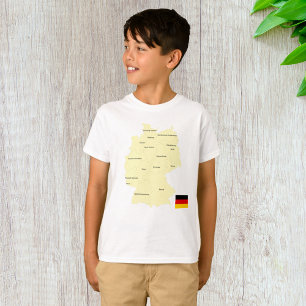 Camiseta Mapa da Alemanha com Estados e Capitais