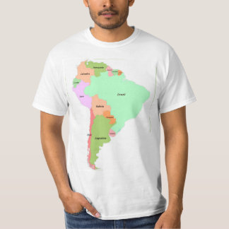 Camiseta Mapa da América do Sul