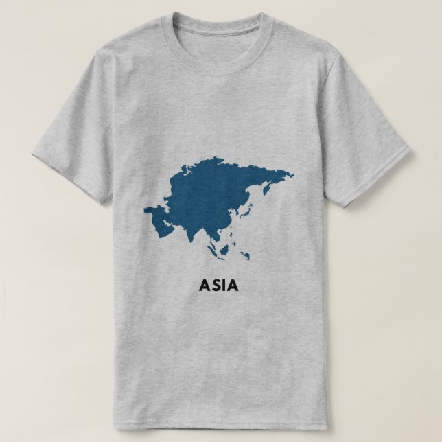 Camiseta Mapa da Ásia (Frente do Design)