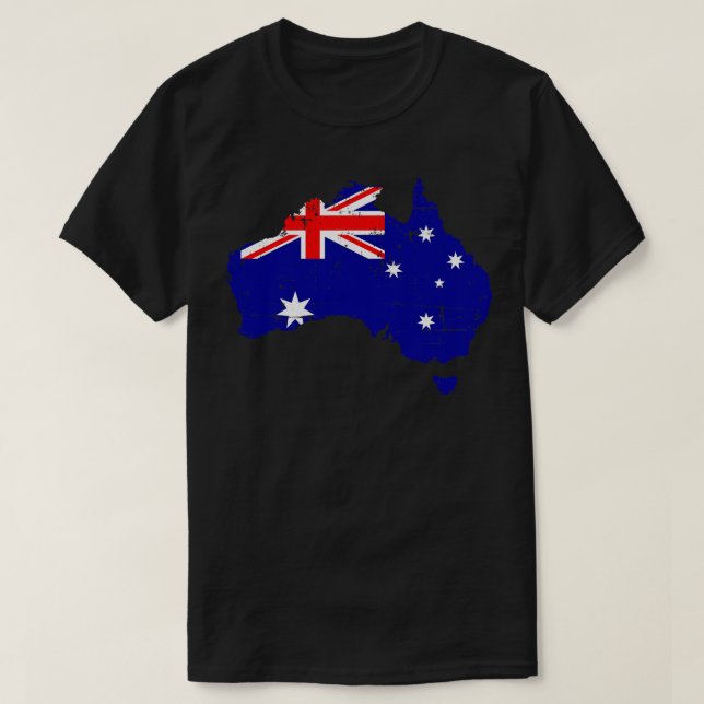 Camiseta Mapa da Austrália 2 (Frente do Design)