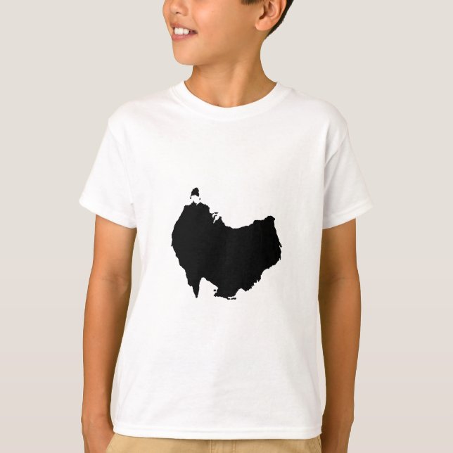 Camiseta Mapa da Austrália de Cabeça para Baixo Humor Visua (Frente)