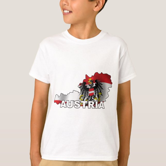 Camiseta Mapa da Áustria (Frente)