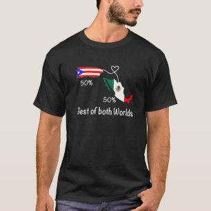 Camiseta Mapa da Bandeira Colombiana e Mexicana Amor México