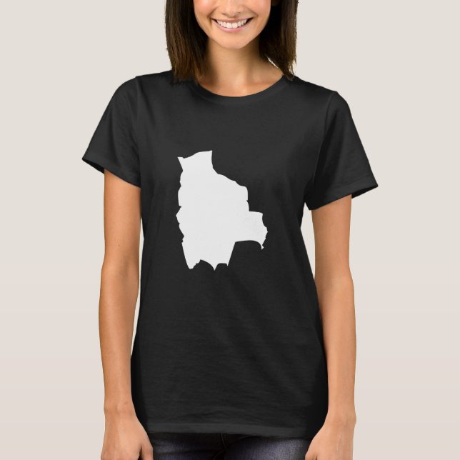 Camiseta Mapa da Bandeira da Bolívia - Bolívia (Frente)