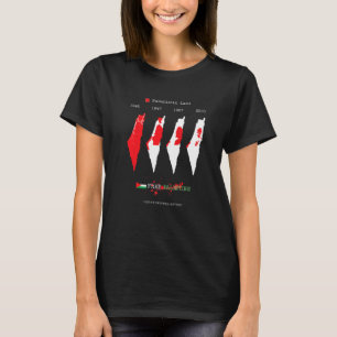 Camiseta Mapa da Bandeira da Palestina Livre Gaze Livre Eu