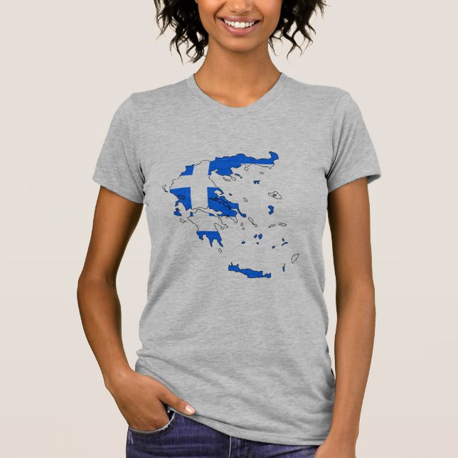 Camiseta Mapa da bandeira da piscina (Frente)