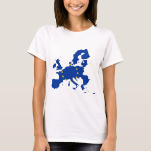 Camiseta Mapa da bandeira da União Europeia