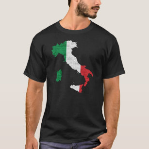 Camiseta Mapa da bandeira de Italia