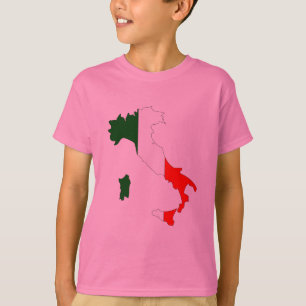 Camiseta Mapa da bandeira de Italia
