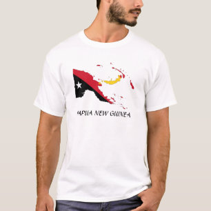 Camiseta Mapa da bandeira de Papuá-Nova Guiné