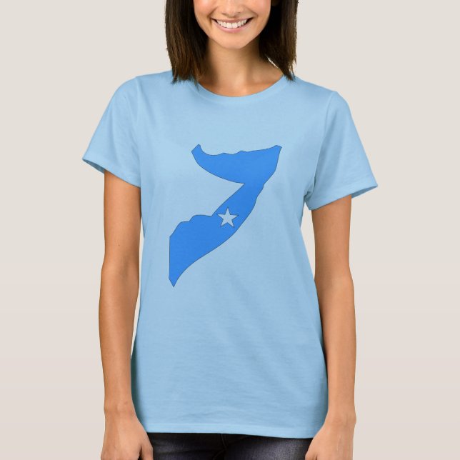 Camiseta Mapa da bandeira de Somália (Frente)