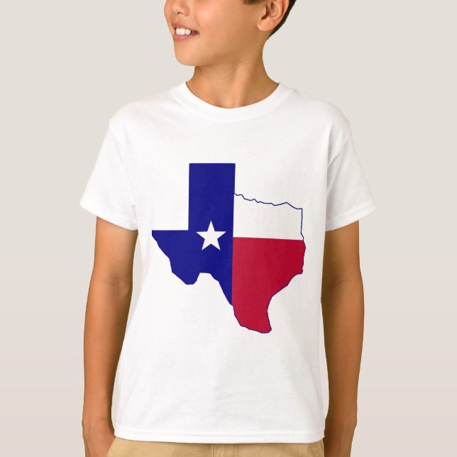 Camiseta Mapa da bandeira de Texas (Frente)