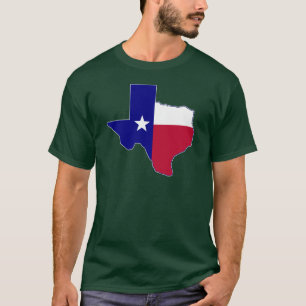 Camiseta Mapa da bandeira de Texas