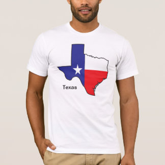 Camiseta Mapa da bandeira de Texas