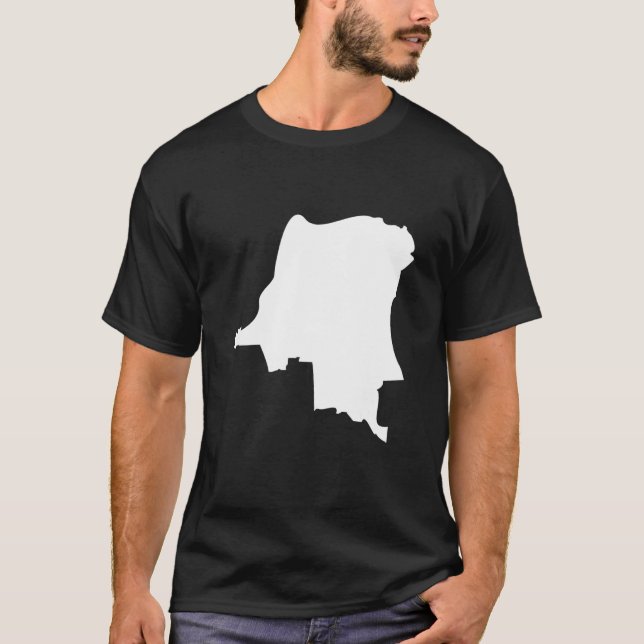 Camiseta Mapa da Bandeira do Congo - Congo (Frente)