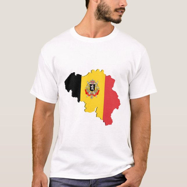 Camiseta Mapa da Bélgica (Frente)