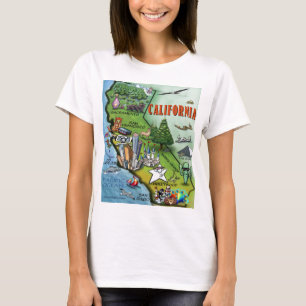 Camiseta Mapa da Califórnia