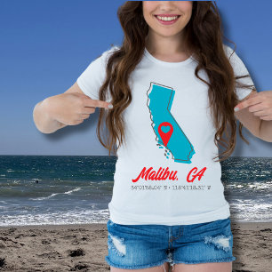 Camiseta Mapa da Califórnia
