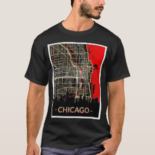 Camiseta Mapa da Chicago City Edition