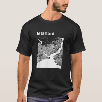 Camiseta Mapa da Cidade Clássica de Istambul Turquia