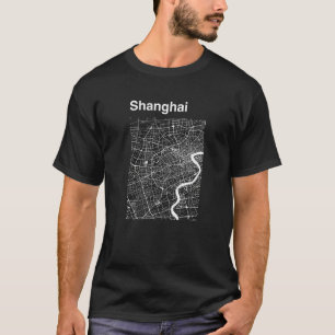 Camiseta Mapa da cidade clássica de Xangai China