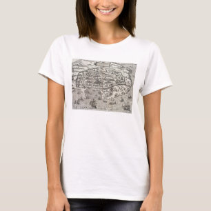 Camiseta Mapa da cidade de Alexandria em Egipto, c.1625