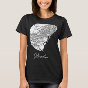Camiseta Mapa da cidade de Barcelona
