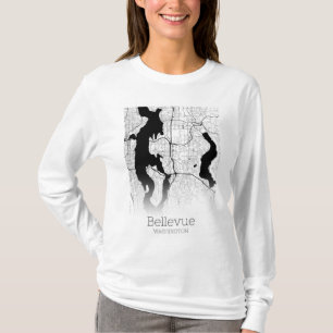 Camiseta Mapa da Cidade de Bellevue
