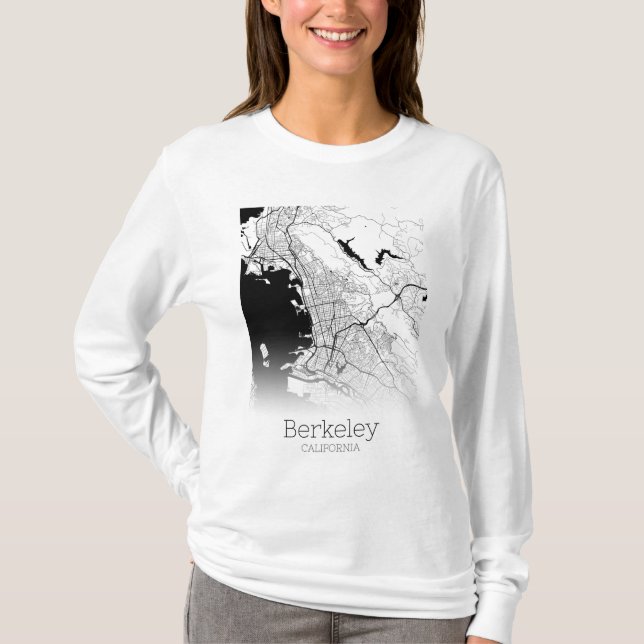 Camiseta Mapa da cidade de Berkeley (Frente)