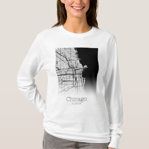 Camiseta Mapa da cidade de Chicago