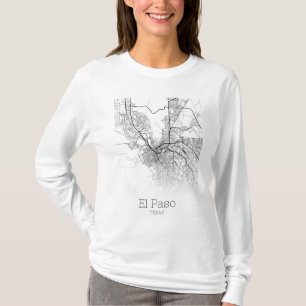 Camiseta Mapa da cidade de El Paso
