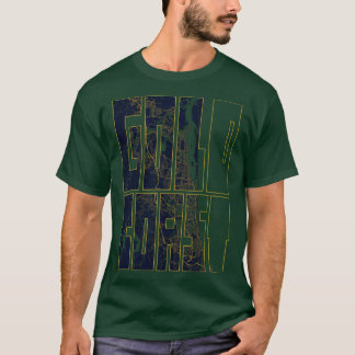 Camiseta Mapa da Cidade de Gold Coast de Queensland amigo