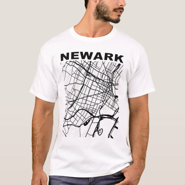 Camiseta Mapa da cidade de New Jersey Souvenir (Frente)