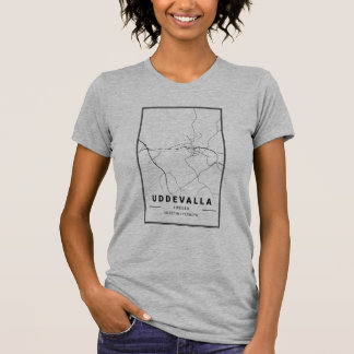 Camiseta Mapa da cidade de Suecia Uddevalla | Arte minimali