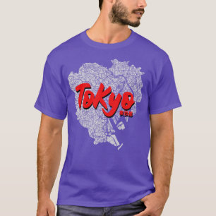 Camiseta Mapa da Cidade do Japão de Tóquio